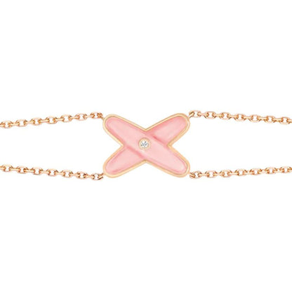 [⭐Maelin]JEUX BRACELET PINK MOP PINK GOLD 1 DIAMOND