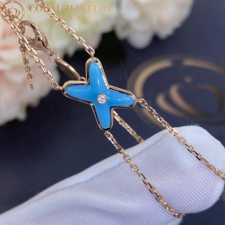 [⭐Maelin]JEUX BRACELET TURQUOISE PINK GOLD 1 DIAMOND