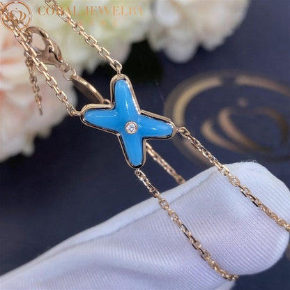 [⭐Maelin]JEUX BRACELET TURQUOISE PINK GOLD 1 DIAMOND