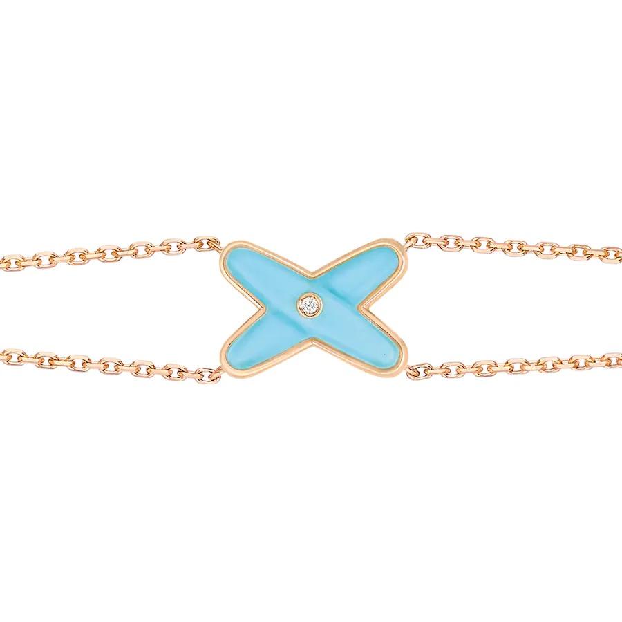 [⭐Maelin]JEUX BRACELET TURQUOISE PINK GOLD 1 DIAMOND