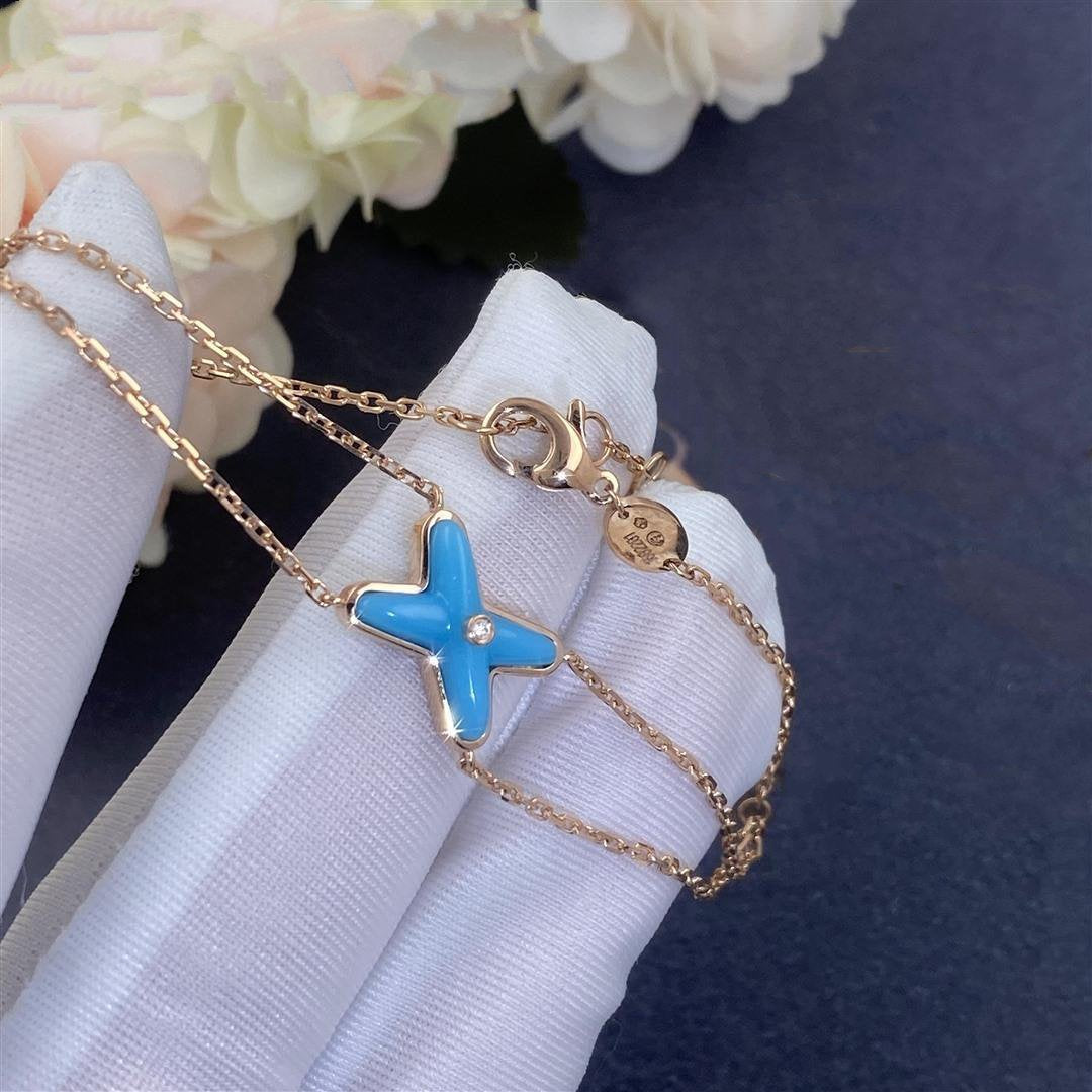 [⭐Maelin]JEUX BRACELET TURQUOISE PINK GOLD 1 DIAMOND