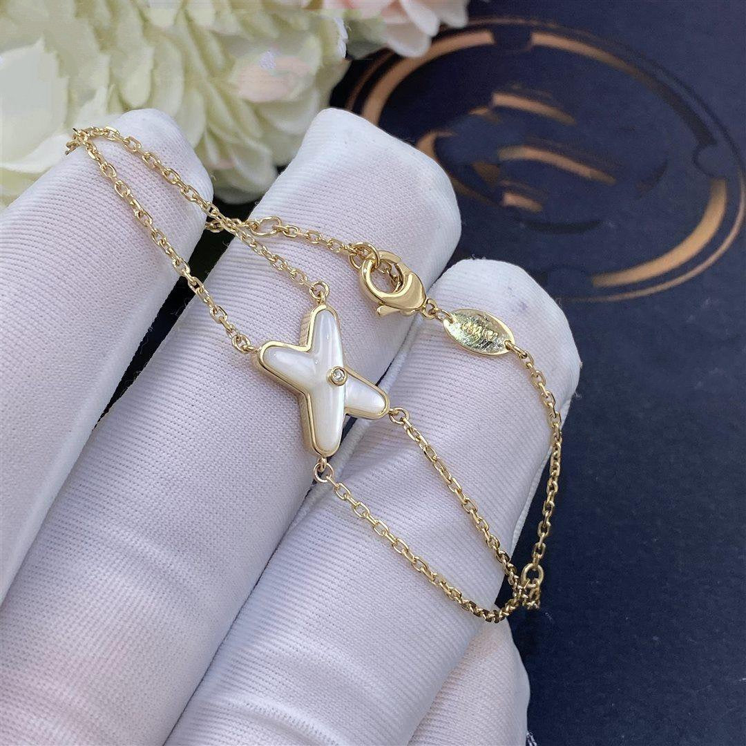 [⭐Maelin]JEUX BRACELET WHITE MOP GOLD 1 DIAMOND