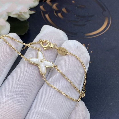 [⭐Maelin]JEUX BRACELET WHITE MOP GOLD 1 DIAMOND