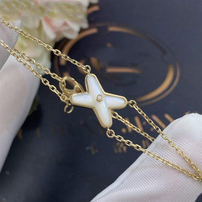 [⭐Maelin]JEUX BRACELET WHITE MOP GOLD 1 DIAMOND