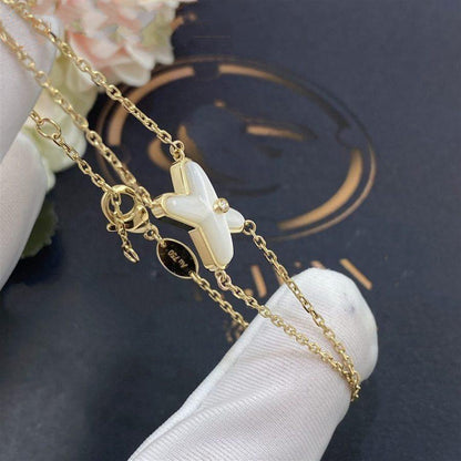 [⭐Maelin]JEUX BRACELET WHITE MOP GOLD 1 DIAMOND
