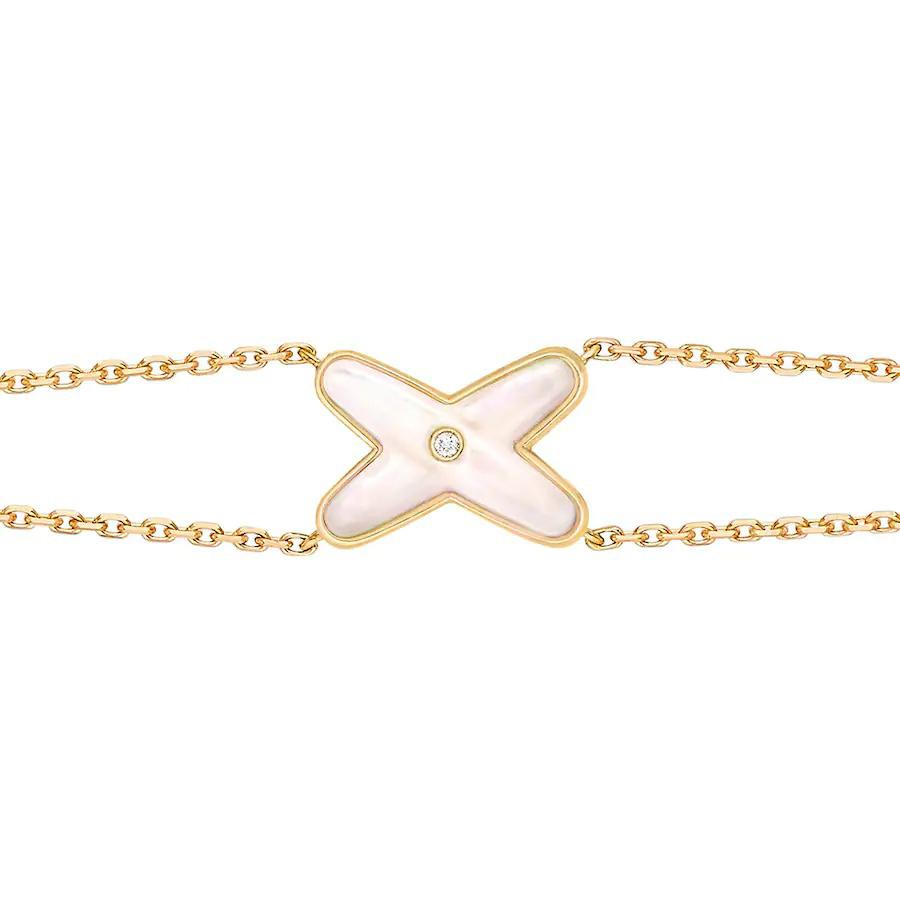 [⭐Maelin]JEUX BRACELET WHITE MOP GOLD 1 DIAMOND