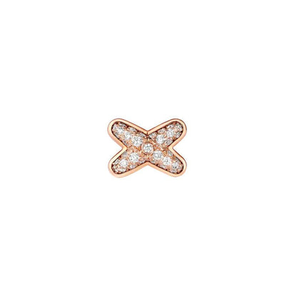 [⭐Maelin]JEUX DE PINK GOLD DIAMOND EARRINGS