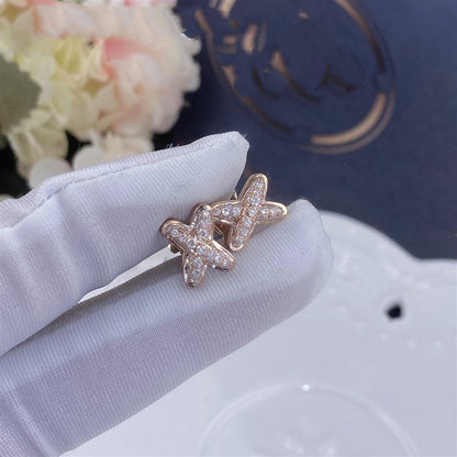 [⭐Maelin]JEUX DE PINK GOLD DIAMOND EARRINGS