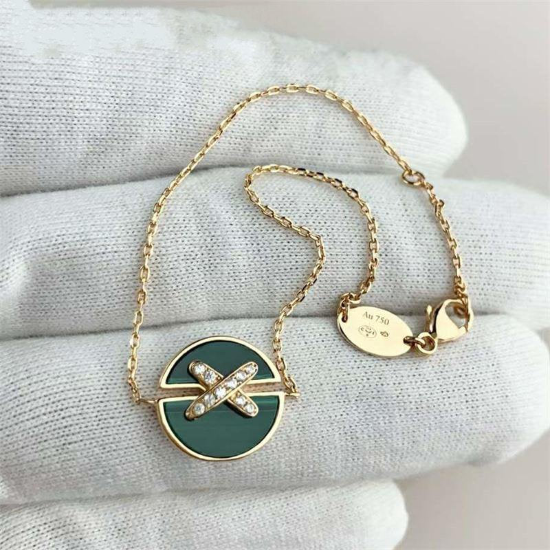 [⭐Maelin]JEUX DE BRACELET MALACHITE PINK GOLD DIAMONDS