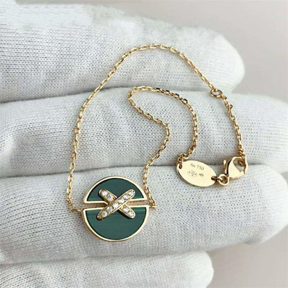 [⭐Maelin]JEUX DE BRACELET MALACHITE PINK GOLD DIAMONDS