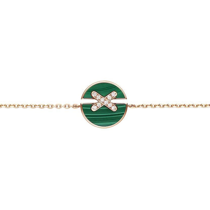 [⭐Maelin]JEUX DE BRACELET MALACHITE PINK GOLD DIAMONDS