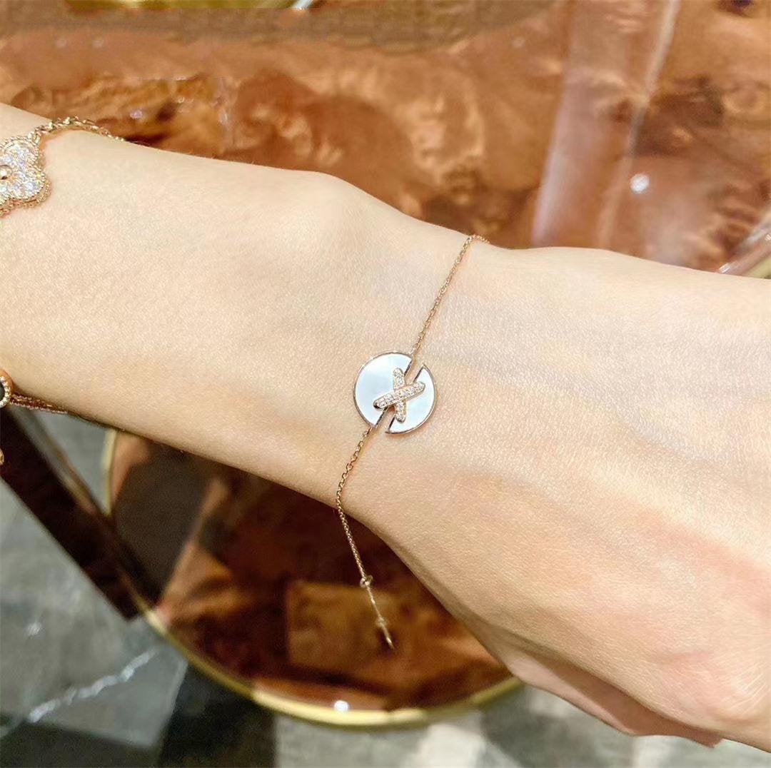 [⭐Maelin]JEUX DE BRACELET MOP PINK GOLD DIAMONDS