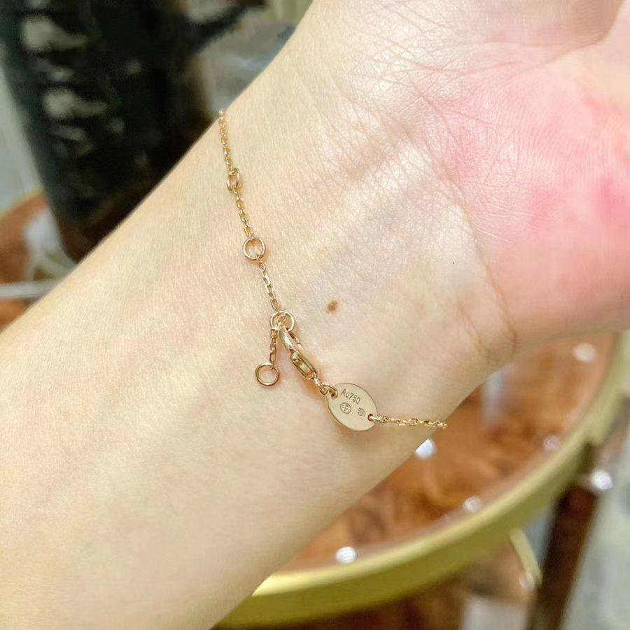[⭐Maelin]JEUX DE BRACELET MOP PINK GOLD DIAMONDS