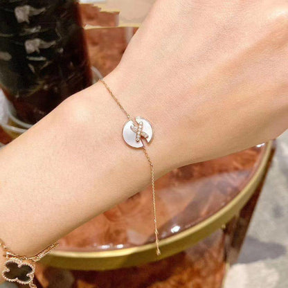 [⭐Maelin]JEUX DE BRACELET MOP PINK GOLD DIAMONDS