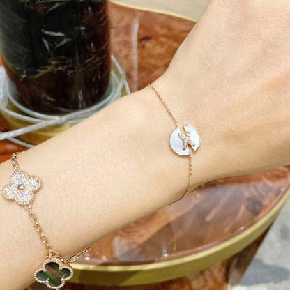 [⭐Maelin]JEUX DE BRACELET MOP PINK GOLD DIAMONDS