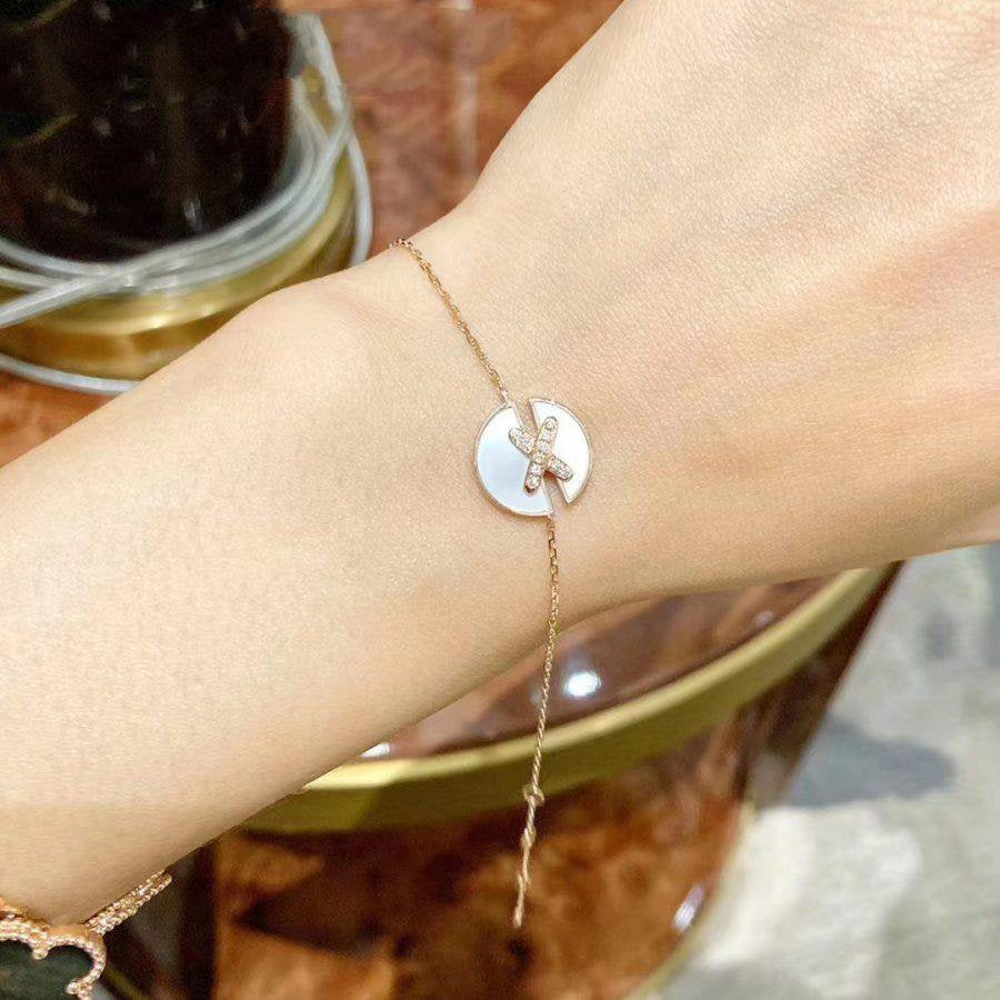 [⭐Maelin]JEUX DE BRACELET MOP PINK GOLD DIAMONDS