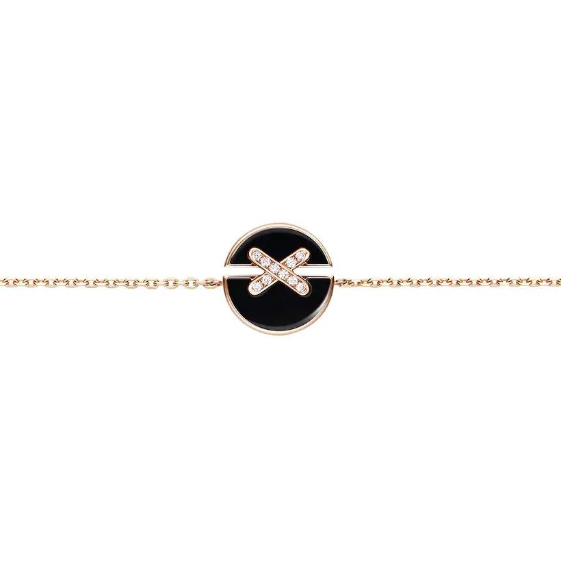 [⭐Maelin]JEUX DE BRACELET ONYX PINK GOLD DIAMOND