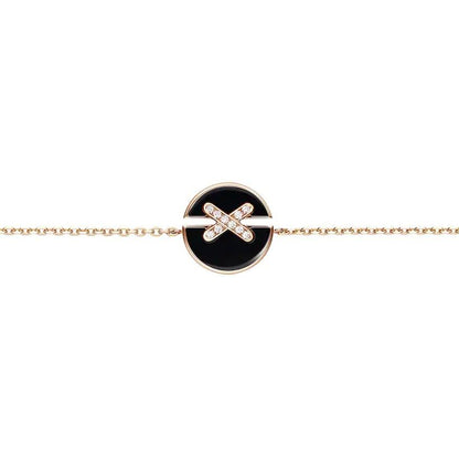 [⭐Maelin]JEUX DE BRACELET ONYX PINK GOLD DIAMOND