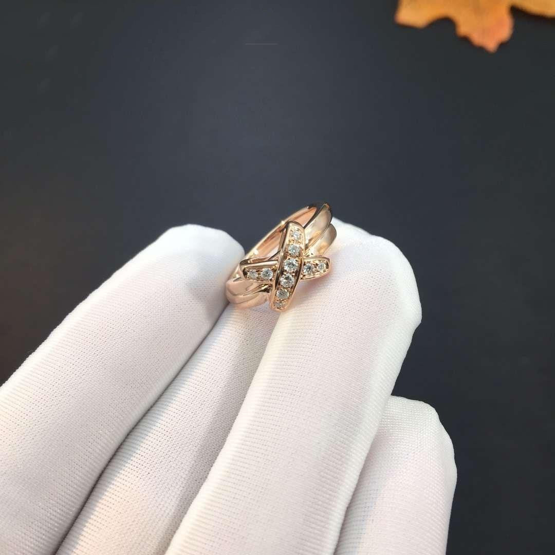 [⭐Maelin]JEUX DE PINK GOLD DIAMOND RING