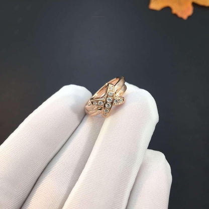 [⭐Maelin]JEUX DE PINK GOLD DIAMOND RING