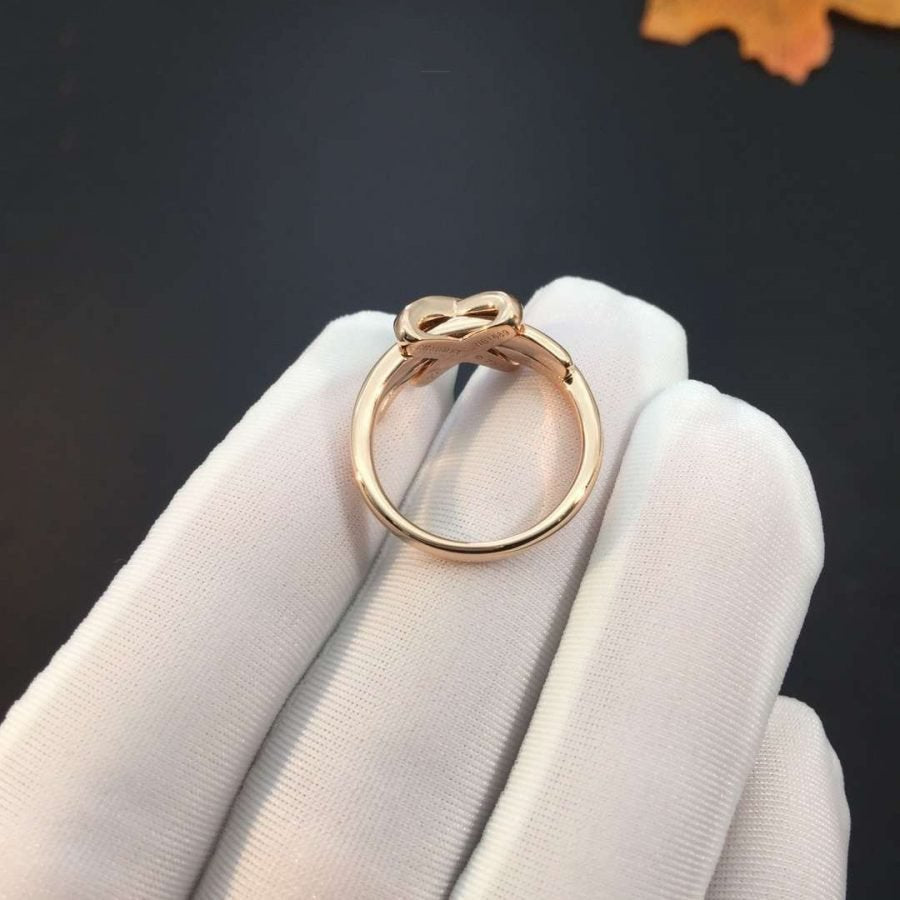 [⭐Maelin]JEUX DE PINK GOLD DIAMOND RING