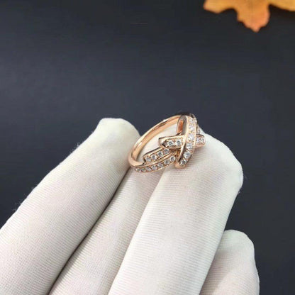 [⭐Maelin]JEUX DE RING PINK GOLD DIAMOND