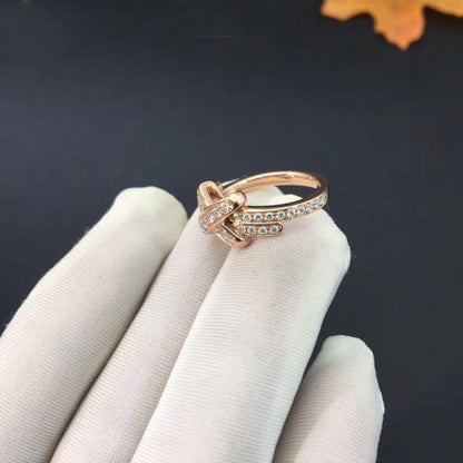 [⭐Maelin]JEUX DE RING PINK GOLD DIAMOND