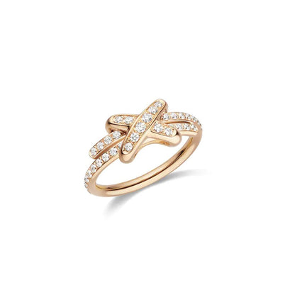 [⭐Maelin]JEUX DE RING PINK GOLD DIAMOND