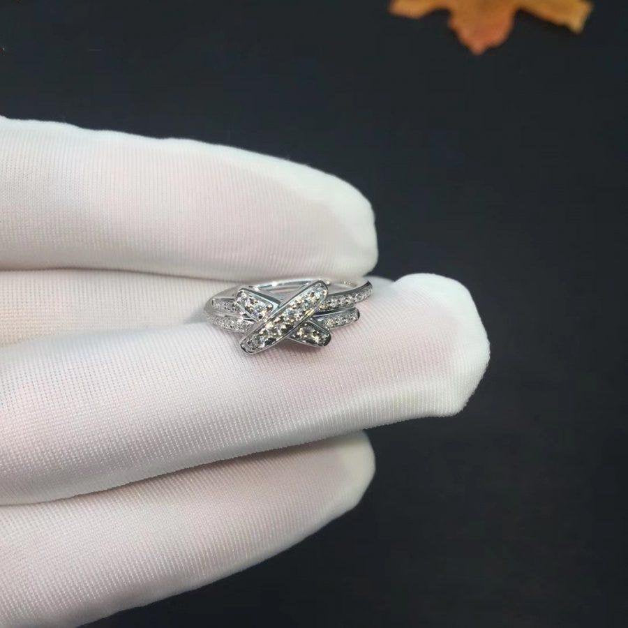 [⭐Maelin]JEUX DE SILVER DIAMOND RING