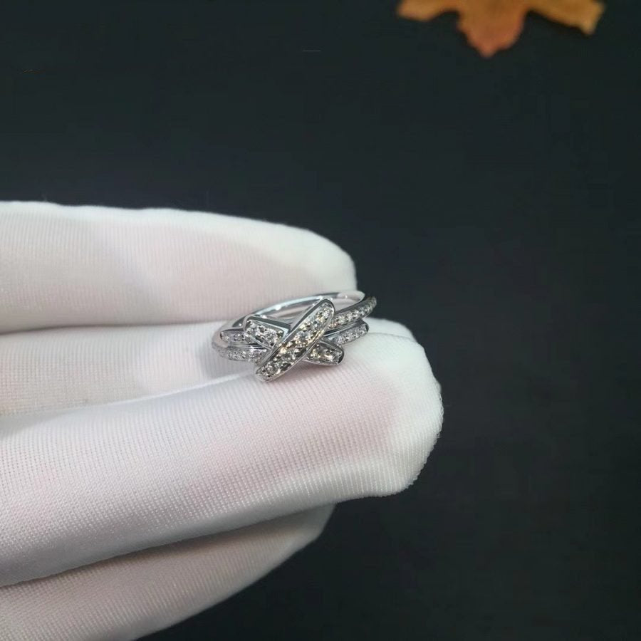 [⭐Maelin]JEUX DE SILVER DIAMOND RING