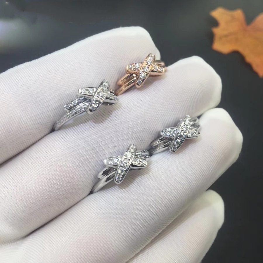 [⭐Maelin]JEUX DE SILVER DIAMOND RING