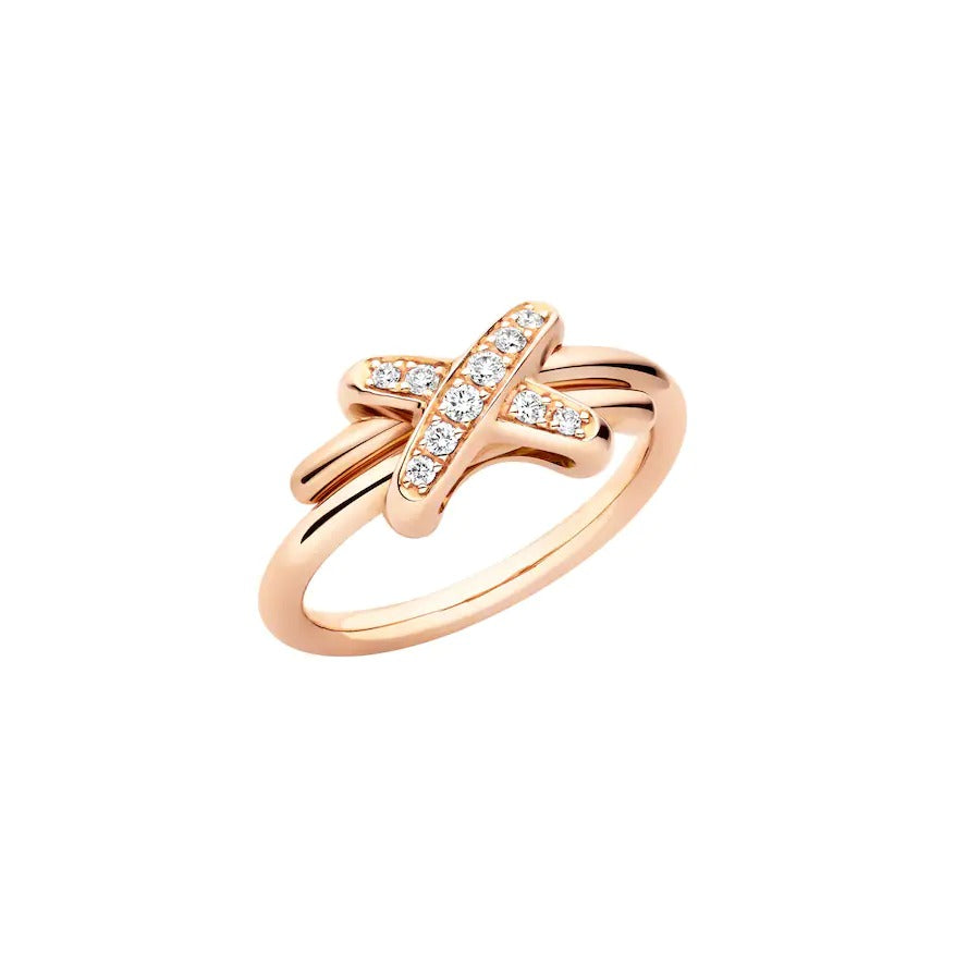 [⭐Maelin]JEUX DE PINK GOLD DIAMOND RING