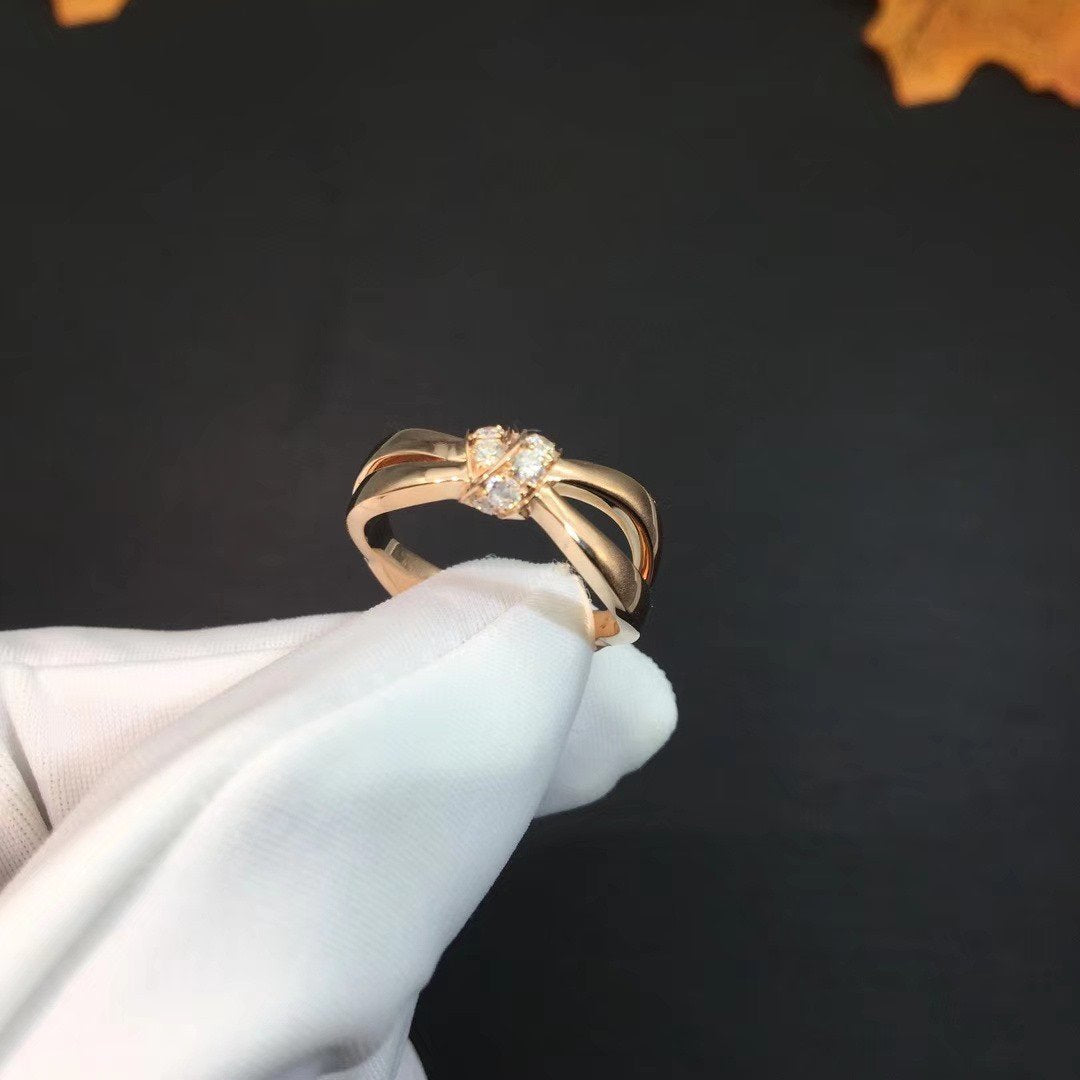 [⭐Maelin]LIENS RING PINK GOLD DIAMOND