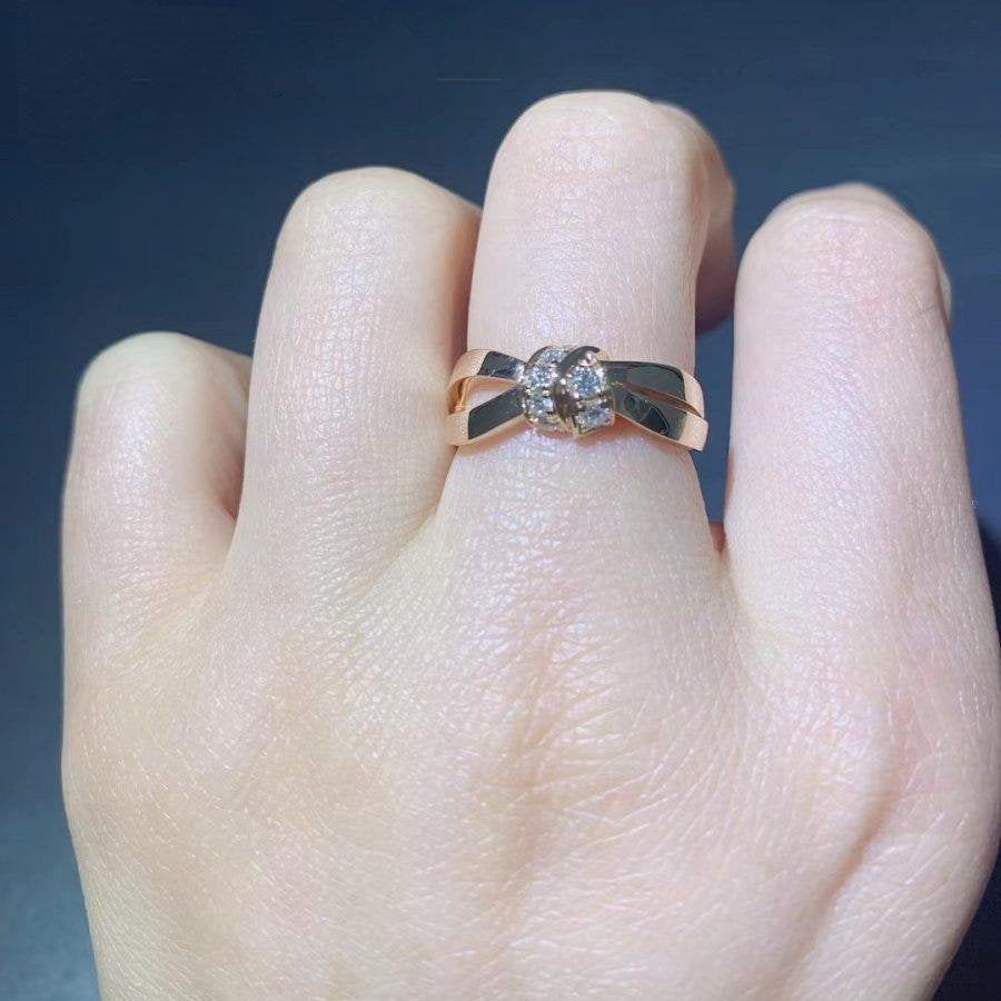 [⭐Maelin]LIENS RING PINK GOLD DIAMOND
