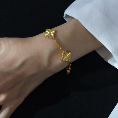 [⭐Maelin] CLOVER 5 MOTIF LASER BRACELET COLLECTION