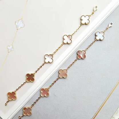 [⭐Maelin] CLOVER 5 MOTIFS  PINK MOP BRACELET COLLECTION