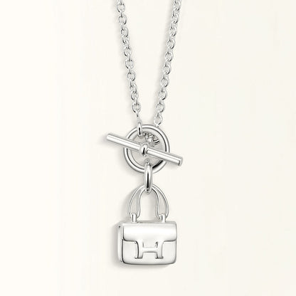 [⭐Maelin]POP H PEDANT SILVER NECKLACE