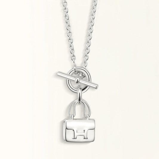 [⭐Maelin]POP H PEDANT SILVER NECKLACE