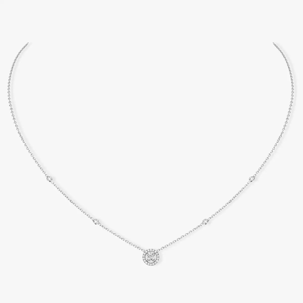 [⭐Maelin]Diamond Necklace 0,20ct Brilliant Shape Joy