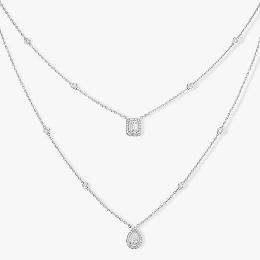 [⭐Maelin]Diamond Necklace My Twin 2 Rows