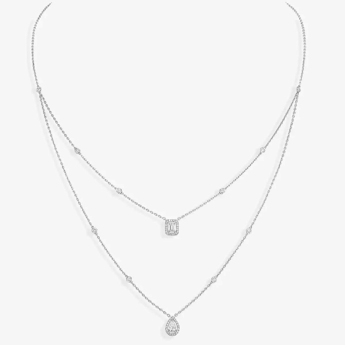 [⭐Maelin]Diamond Necklace My Twin 2 Rows