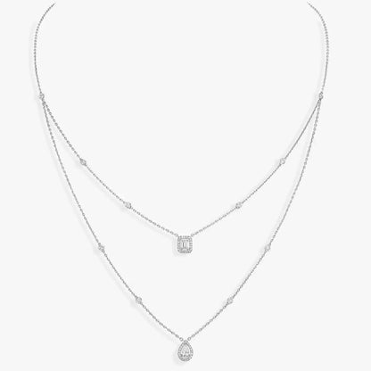 [⭐Maelin]Diamond Necklace My Twin 2 Rows