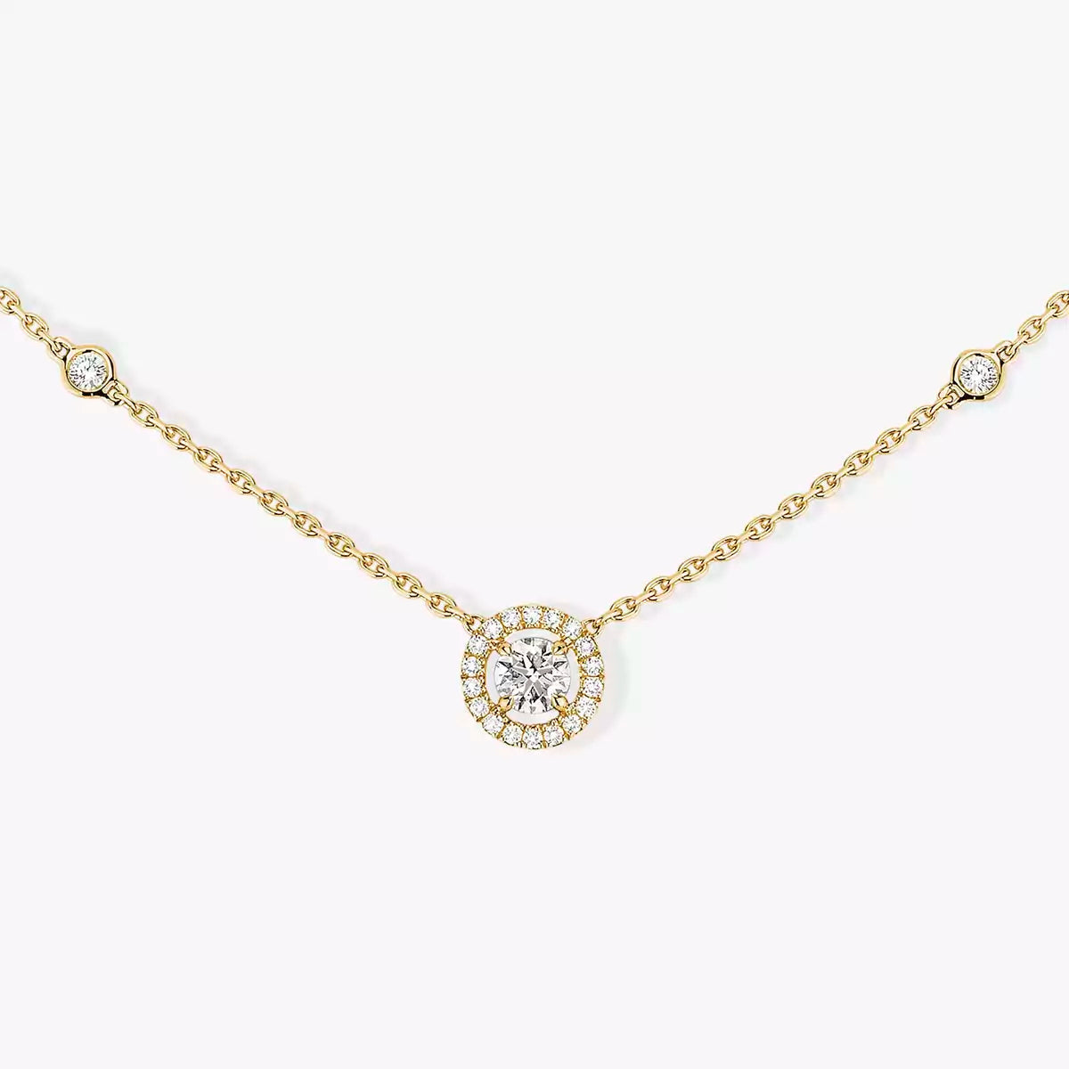 [⭐Maelin]Diamond Necklace 0,20ct Brilliant Shape Joy