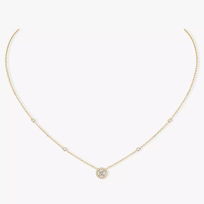 [⭐Maelin]Diamond Necklace 0,20ct Brilliant Shape Joy