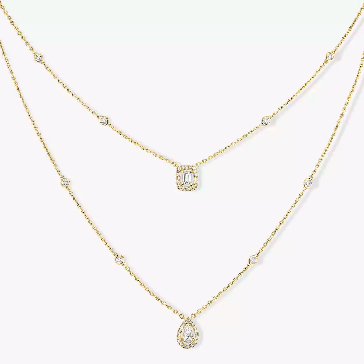 [⭐Maelin]Diamond Necklace My Twin 2 Rows