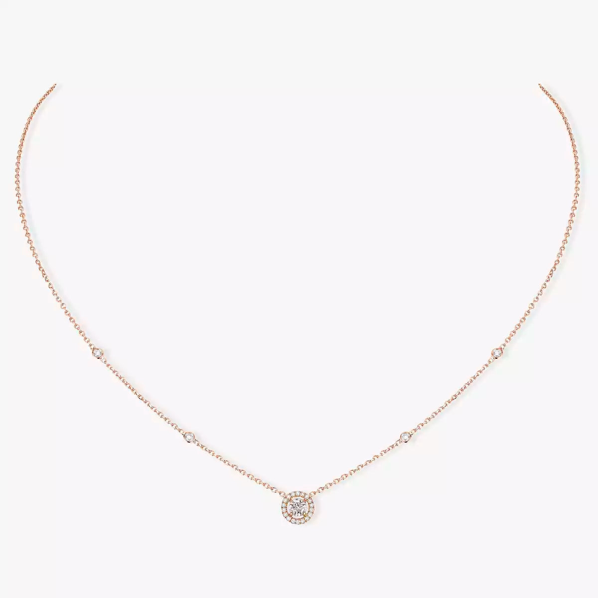 [⭐Maelin]Diamond Necklace 0,20ct Brilliant Shape Joy