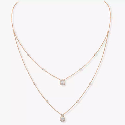 [⭐Maelin]Diamond Necklace My Twin 2 Rows