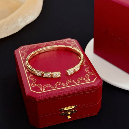 [⭐Maelin jewelrys]LOVE DIAMOND OPEN  BRACELET