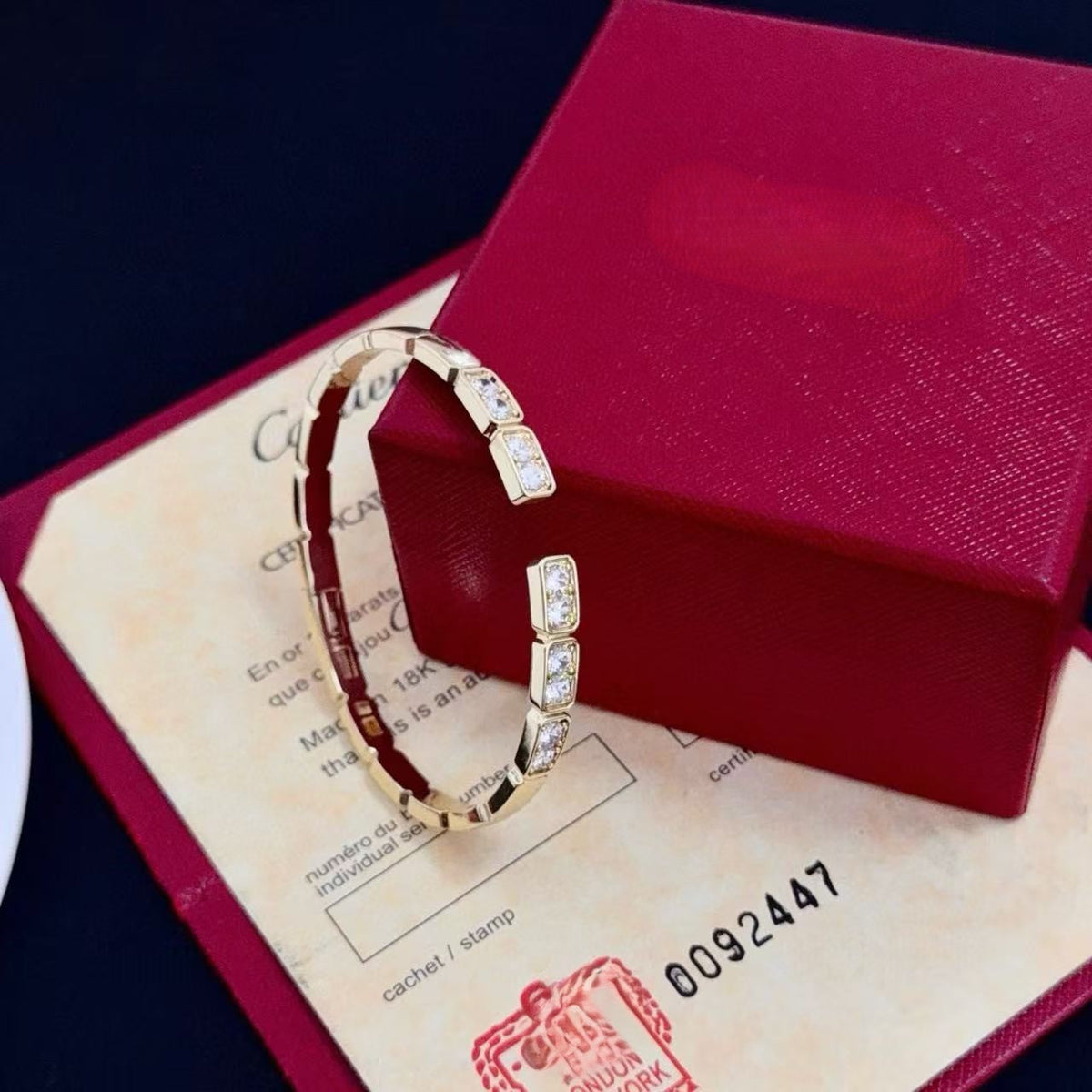 [⭐Maelin jewelrys]LOVE DIAMOND OPEN  BRACELET