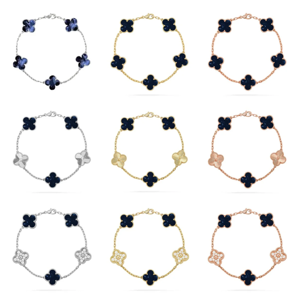 [⭐Maelin]CLOVER 5 MOTIF PIETERSITE BRACELET COLLECTION